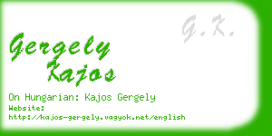 gergely kajos business card